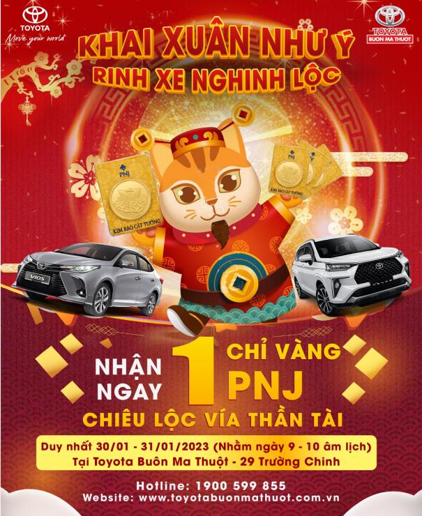 KHAI XUÂN NHƯ Ý - RINH XE NGHINH LỘC VÀNG