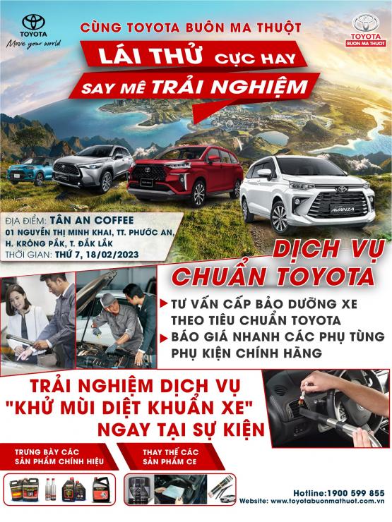 SỰ KIỆN LÁI THỬ & TRẢI NGHIỆM DỊCH VỤ CHĂM SÓC XE TOYOTA LƯU ĐỘNG TẠI KRÔNG PẮK