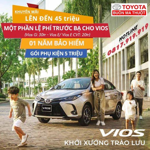 SỞ HỮU NGAY VIOS 2021 VỚI GÓI ƯU ĐÃI KHỦNG LÊN ĐẾN 45 TRIỆU ĐỒNG