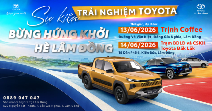 SỰ KIỆN LÁI THỬ TOYOTA TẠI LÂM ĐỒNG: TRẢI NGHIỆM THỰC TẾ, KẾT NỐI ĐAM MÊ CẦM LÁI