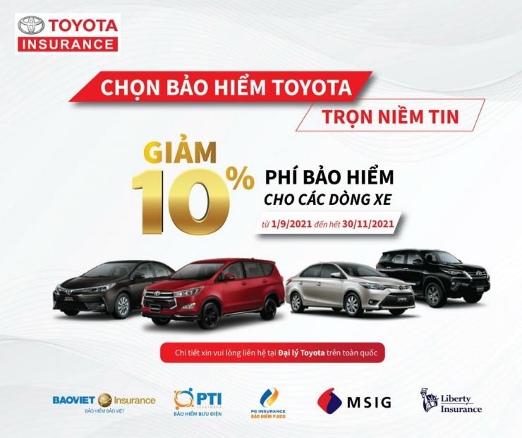 TOYOTA BUÔN MA THUỘT GIẢM 10% PHÍ BẢO HIỂM TOYOTA