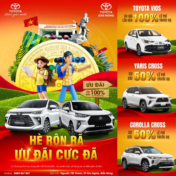 HÈ RỘN RÃ – ƯU ĐÃI ĐẶC BIỆT THÁNG 6 TẠI TOYOTA DAK NONG