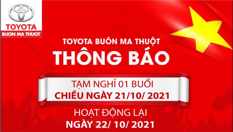 Toyota Buôn Ma Thuột thông báo