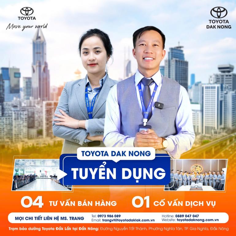 Cơ hội nghề nghiệp đột phá tại Toyota Đắk Nông